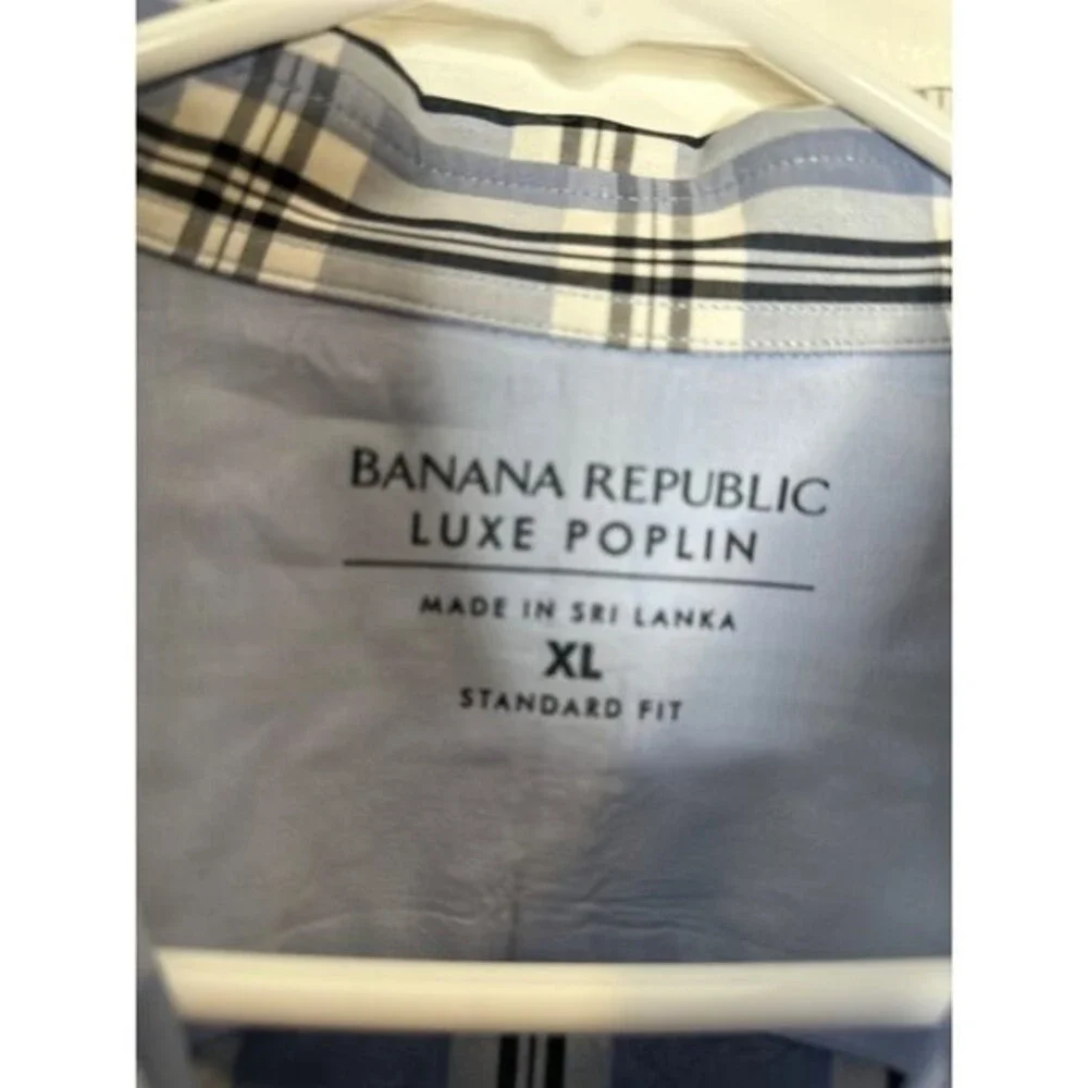 Banana Republic Men's Luxe Poplin Standard Fit Casual Button Down XL